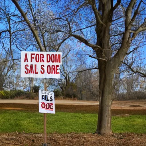 Image similar to a sign that says for sale