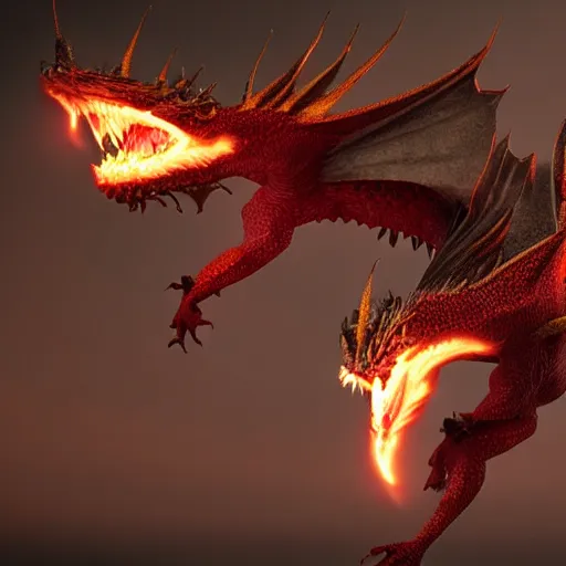 Image similar to Flying dragon fire breath, unreal engine