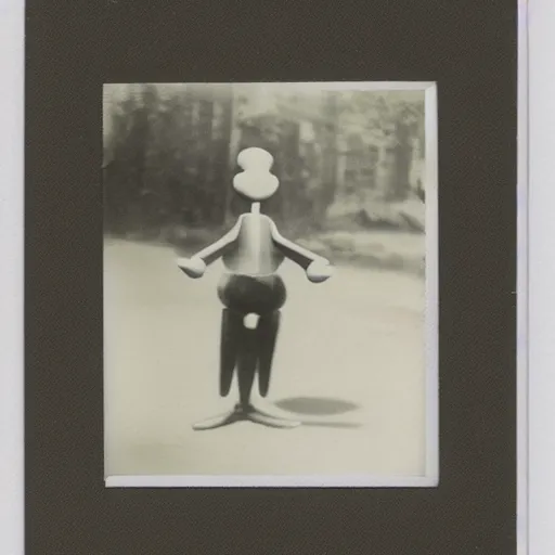 Image similar to polaroid photo of human pinocchio