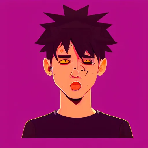 Image similar to 2 d character design, male rapper, vector art, digital art, portrait, 4 k, 8 k, sharp focus, smooth, illustration, concept art, music artist