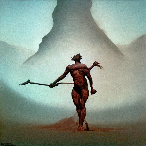 Image similar to centaur, beksinski