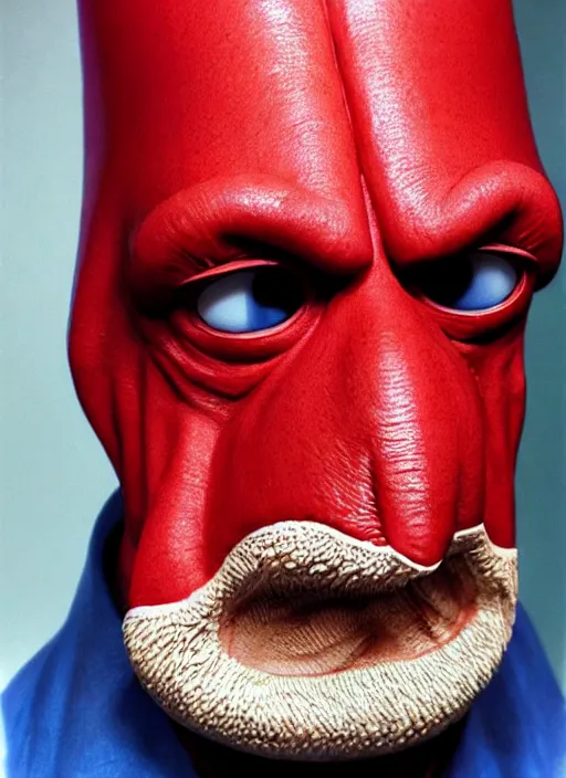 Image similar to photorealistic 3 0 0 0 ( dr. john a. zoidberg ), portrait photography feroflex photorealistic studio lighting ektachrome detailed intricate face details, ultradetails, beautiful face, realistic shaded perfect face, extremely fine details