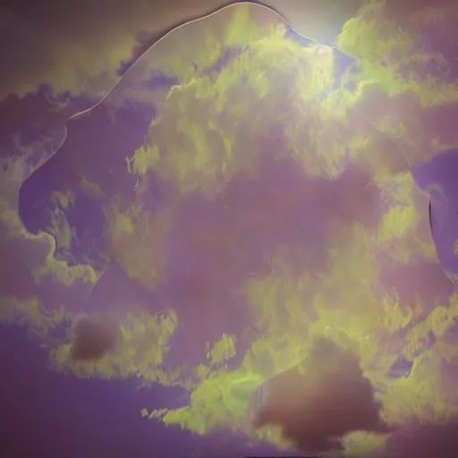 Prompt: polygon heart transcending clouds, ultraviolet smoke, fantasy, concept, Cinematic, DSLR, Kodak Portra, Telephoto, Megapixel, by Camille Corot, by Karol Bak