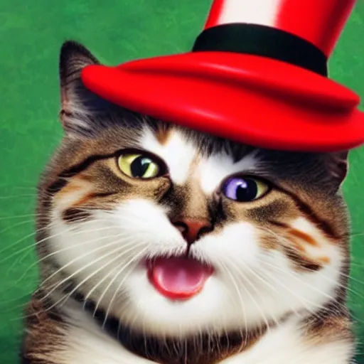 Prompt: cat in the hat