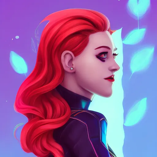 Prompt: a portrait of Lili Reinhart Batgirl comics, red hair, art by lois van baarle and loish and ross tran and rossdraws and sam yang and samdoesarts and artgerm, digital art, highly detailed, intricate, sharp focus, Trending on Artstation HQ, deviantart, unreal engine 5, 4K UHD image