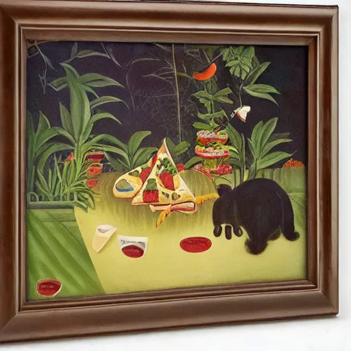 Image similar to Pizza Party by Henri Rousseau