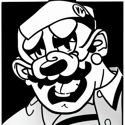 Prompt: wario in a cartoon art style