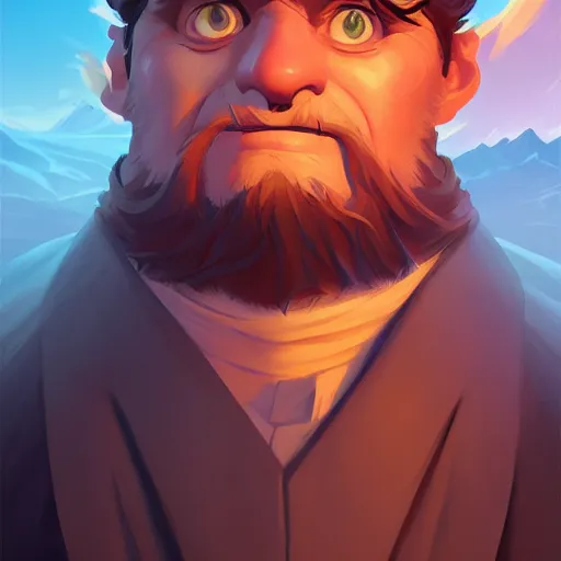 Image similar to face icon stylized minimalist wizard of the coast, loftis, cory behance hd by jesper ejsing, by rhads, makoto shinkai and lois van baarle, ilya kuvshinov, rossdraws global illumination