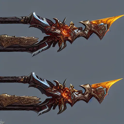 Image similar to magical longbow, magical longbow, magical longbow, magical longbow, warcraft blizzard weapon art, weapon art masterpiece artstation. 8k, sharp high quality illustration in style of Jose Daniel Cabrera Pena and Leonid Kozienko, concept art by Tooth Wu