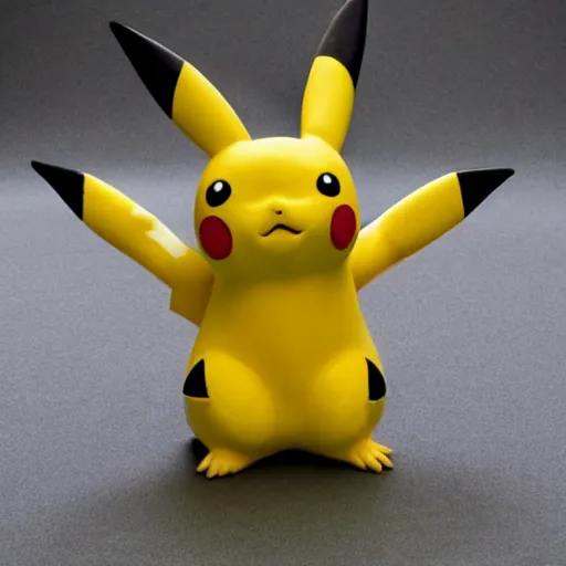 Prompt: Pikachu Sculpture made out of Granite