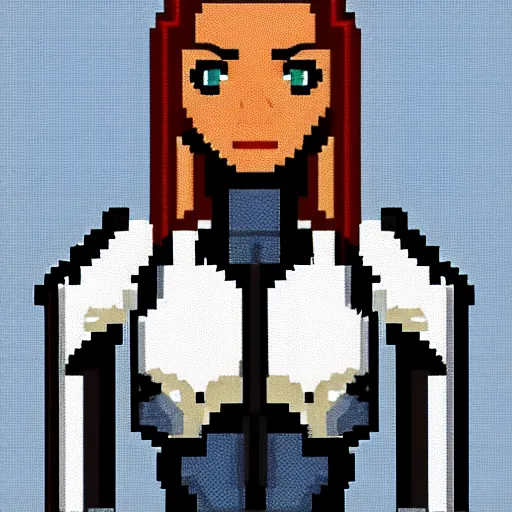 Prompt: pixelart of tali from mass effect,