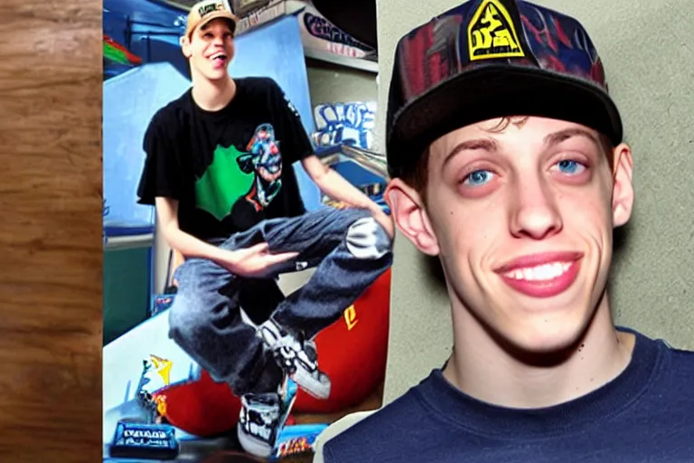 Prompt: pete davidson in tony hawks pro skater 4