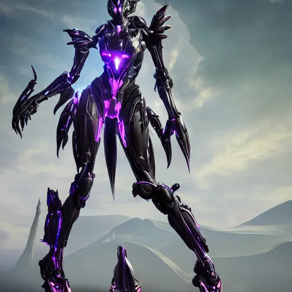 Image similar to extremely detailed front shot of a giant 1000 meter tall beautiful stunning saryn prime female warframe goddess, that's a stunning hot anthropomorphic robot mecha female dragon, silver sharp streamlined armor, detailed head, sharp claws, glowing Purple LED eyes, sitting down cutely, rump on top of a tiny mountain below her, a tiny forest with a village in the foreground, in front of her, fog rolling in, dragon art, warframe fanart, Destiny fanart, micro art, macro art, giantess art, fantasy, goddess art, furry art, furaffinity, high quality 3D realistic, DeviantArt, artstation, Eka's Portal, HD, depth of field