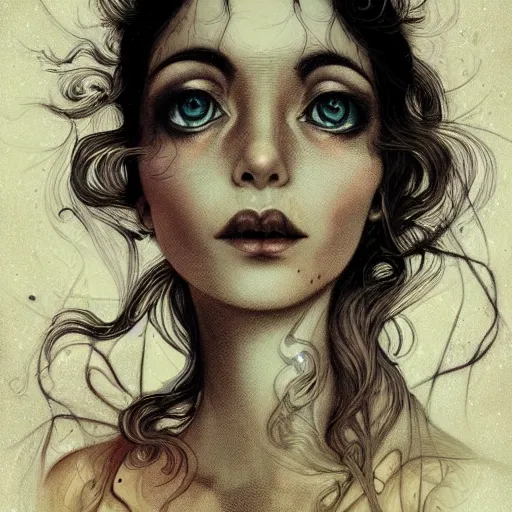 Image similar to a portrait in the style of anna dittmann and charles dulac and virgil finlay.