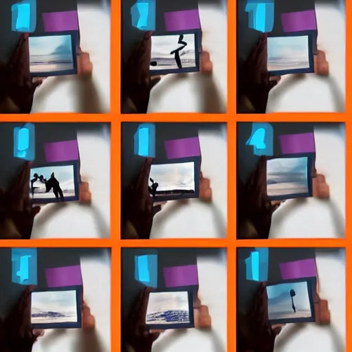 Image similar to a flip book of a man waving his arm from left to right frame by frame, separated into equally sized frames, from'how to make a flip book animation'