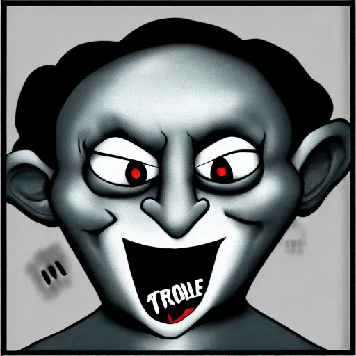 Image similar to trollface appears in your basement at night