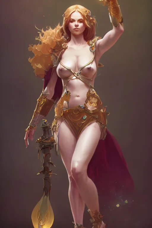 Image similar to a cute fantasy woman character, accurate anatomy, only two hands, highly detailed, digital painting, artstation, concept art, smooth, sharp focus, illustration, Unreal Engine 5, 8K, art by ross tran and greg rutkowski and alphonse Mucha