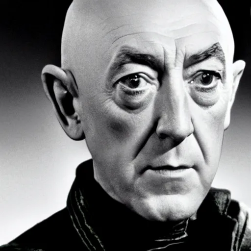 Image similar to alec guinness as captain jean luc picard, photo