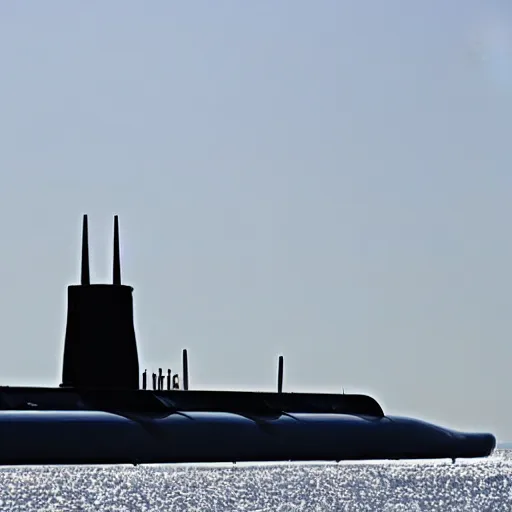 Prompt: Nuclear Submarine in the peaceful sky