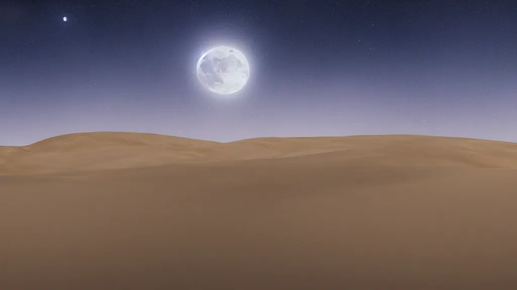 Image similar to patrick j. jones. rutkowski. the last citadel. sand dunes. lonely. moonlight. 3 8 4 0 x 2 1 6 0