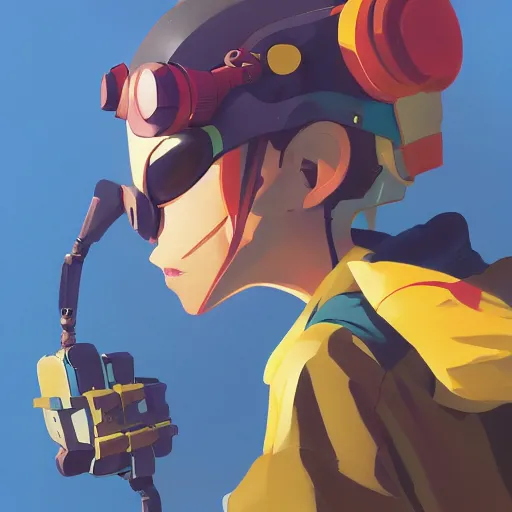 Image similar to hero world flcl, behance hd by jesper ejsing, by rhads, makoto shinkai and lois van baarle, ilya kuvshinov, rossdraws global illumination