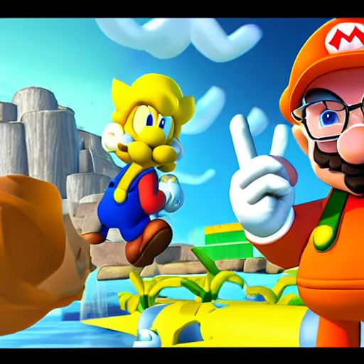 Image similar to walter white in mario sunshine game