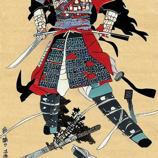 Prompt: samurai anime by shinji obara manglobe