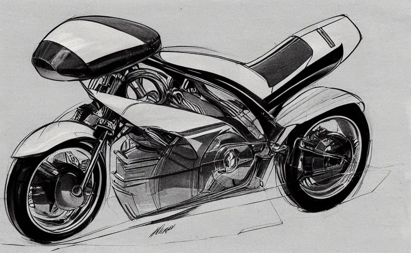 Image similar to 1 9 7 0 s yamaha race motorcycle concept, sketch, art,