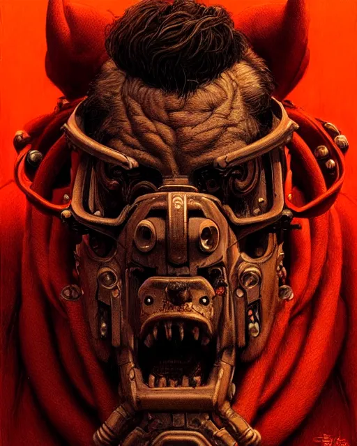 Prompt: winston from overwatch, character portrait, portrait, close up, concept art, intricate details, highly detailed, horror poster, horror, vintage horror art, dark, gritty, realistic, terrifying, in the style of michael whelan, beksinski, and gustave dore