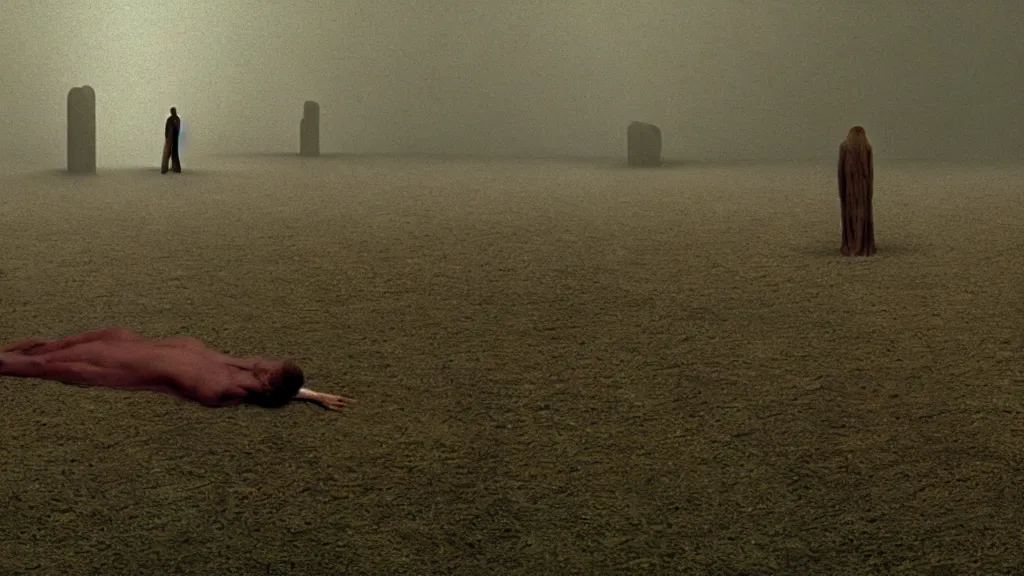 Prompt: lost my keys at the fountain of youth, film still from the movie directed by denis villeneuve and david cronenberg with art direction by salvador dali and zdzisław beksinski