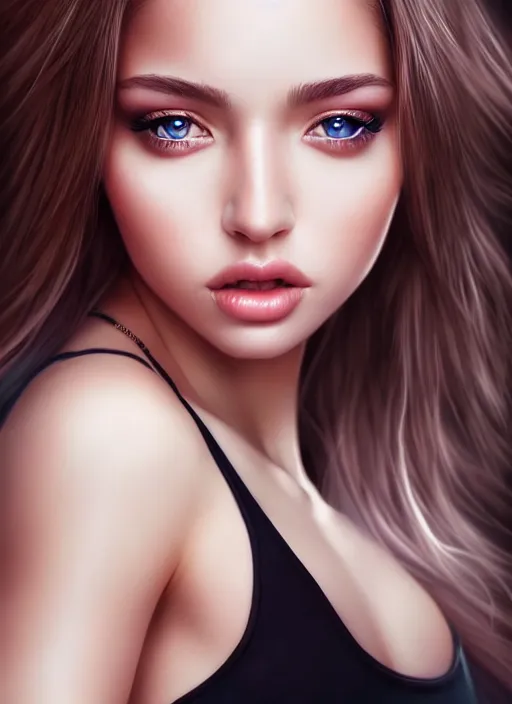 Image similar to a gorgeous female photo, professionally retouched, realistic, smooth face, perfect eyes, symmetrical, full body shot, wide angle, sharp focus, 8 k high definition, insanely detailed, intricate, elegant, art by artgerm