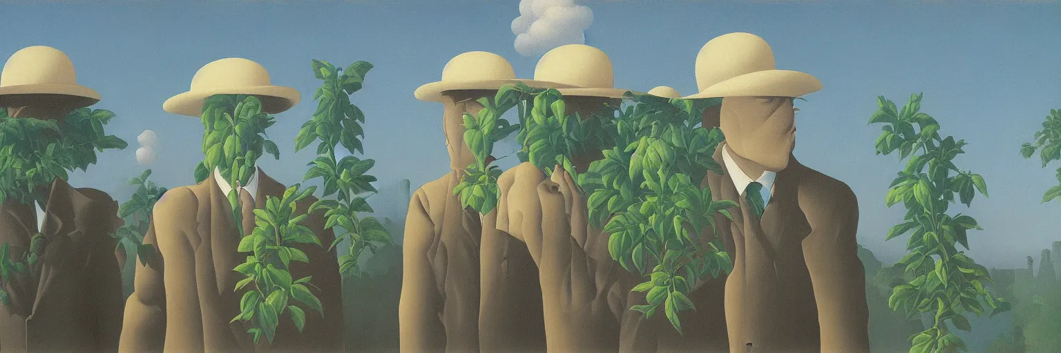 Prompt: marjiuana painting magritte