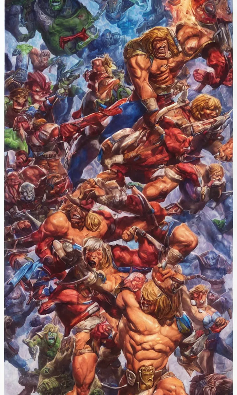 Image similar to giant he - man character design by alex ross