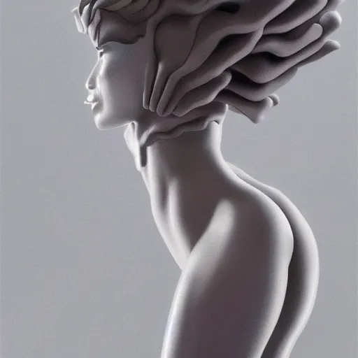 Prompt: beautiful gynoid seductress approaching, hyperrealistic, octane, highly detailed,