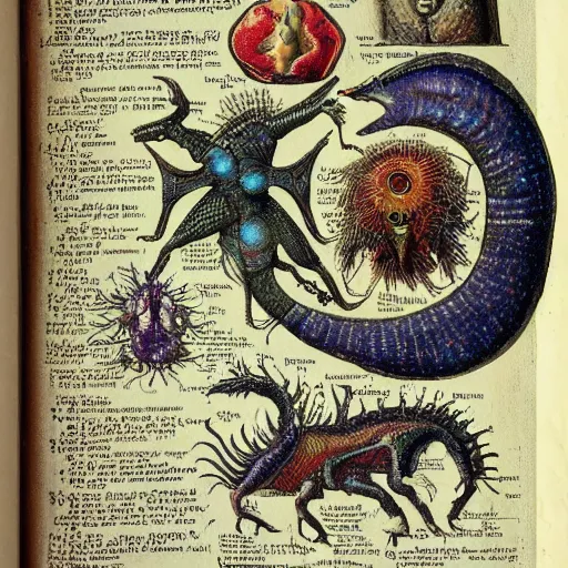 Image similar to bizarre bestiary of microcosmic creatures