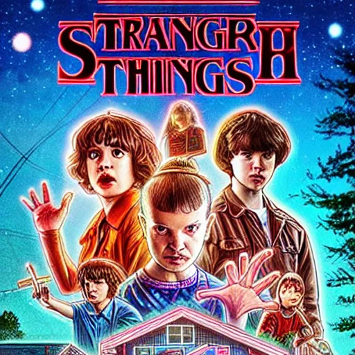 Prompt: Stranger Things in the style of Peppa Pig