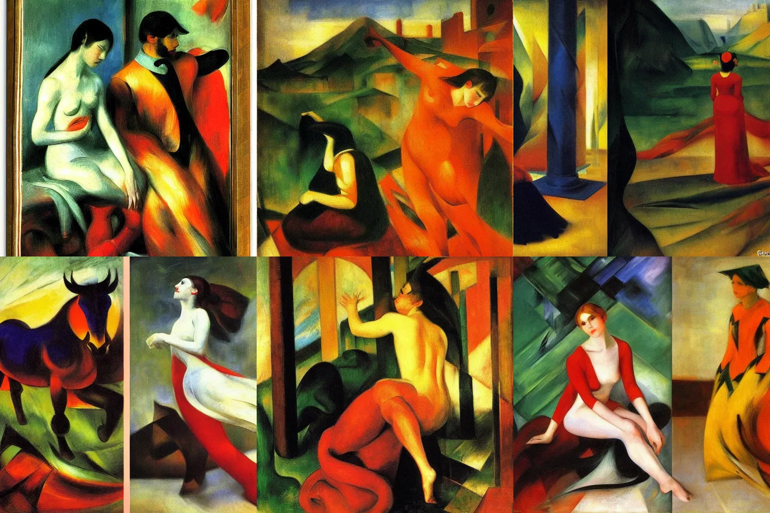 Prompt: painting by Franz Marc, painting by Jean-Léon Gérôme, today's featured photograph, 16K