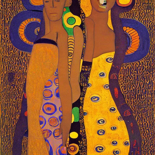 Prompt: African women Gustav Klimt art