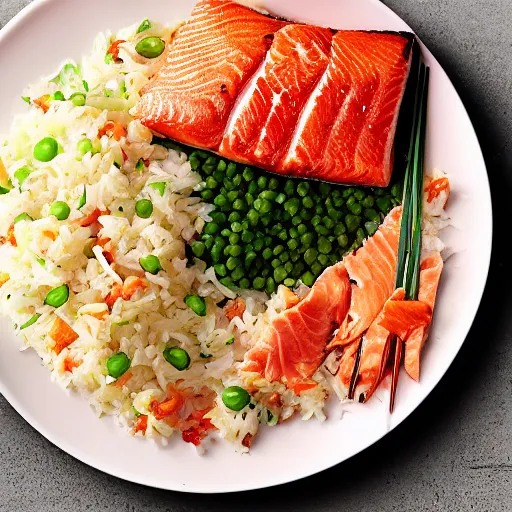 Prompt: salmon rice