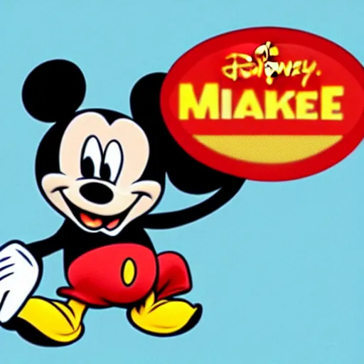 Prompt: mickeymouse as a mignon cartoon, comic