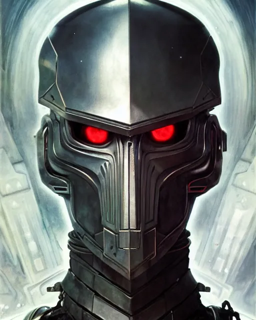 Image similar to portrait of mark walhberg goth cyborg with white hair in warhammer armor, art by kuvshinov ilya and wayne barlowe and gustav klimt and artgerm and wlop and william - adolphe bouguereau, movie poster, epic cinematic