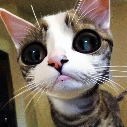 Image similar to selfie of a funny cat