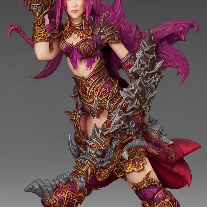 Image similar to onyxia, an world of warcraft portrait of onyxia, figurine, detailed