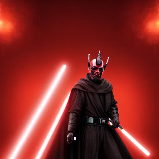 Image similar to realistic 8k render of darth maul as grogu