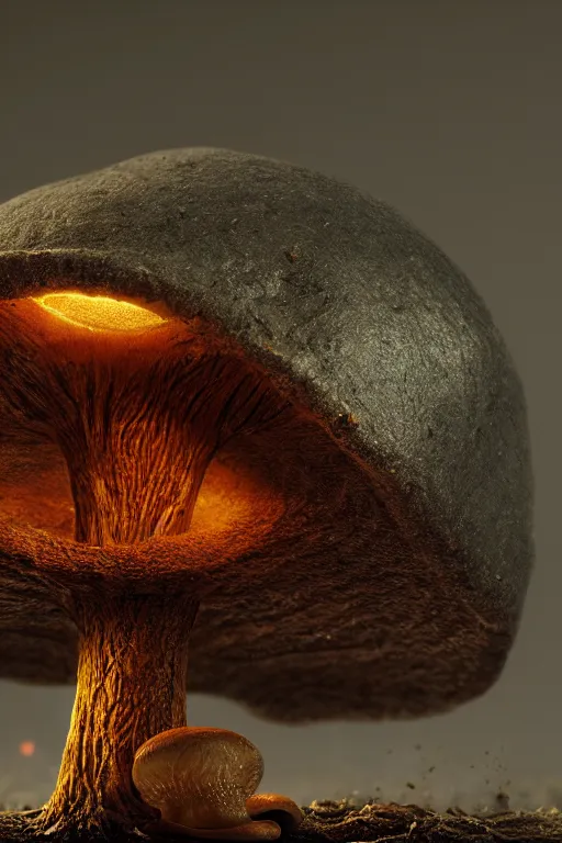 Image similar to a magic mushroom growing from an old dusty book, dramatic lighting, cinematic, establishing shot, extremely high detail, foto realistic, cinematic lighting, post processed, concept art, high details, cinematic, 8k resolution, beautiful detailed, photorealistic, digital painting, artstation, concept art, smooth, sharp focus, artstation trending, octane render, unreal engine