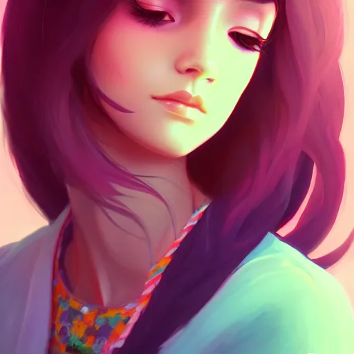 Image similar to portrait of a beautiful hippie, art by lois van baarle and ross tran and sam yang and ilya kuvshinov and guweiz, digital art, high detail, sharp focus, unreal engine 5, trending on artstation, deviantart, pinterest, 4 k uhd image