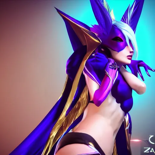 Image similar to still of pretty Xayah (League of Legends) in KDA More music video. 3d render, octane render, game art, realistic, highly detailed, trending on artstation, 4k, trending on artstation, pixar, cgsociety, unreal engine 5, redshift render, trending on artstation, blender, behance, cg