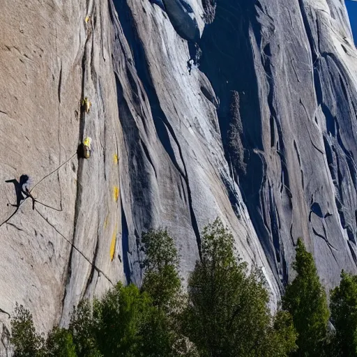 Image similar to el capitan yosemite rock climbing 4 k