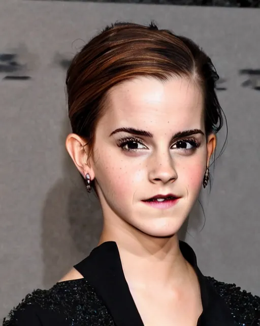 Image similar to bald emma watson