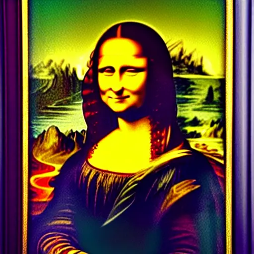 Image similar to Bob Ross's Mona Lisa